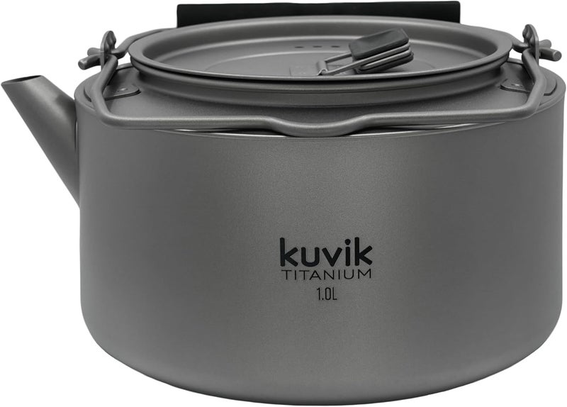 Kuvik Titanium Kettle 1.0L (33.8 oz) - Ultralight and Compact Kettle for Backpacking, Camping, and Home - Image 5